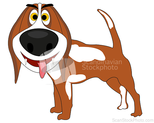 Image of Cartoon nice dog on white background is insulated