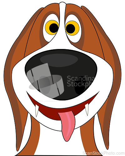 Image of Potret animal dog on white background is insulated