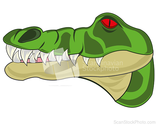 Image of Mug animal crocodile on white background is insulated