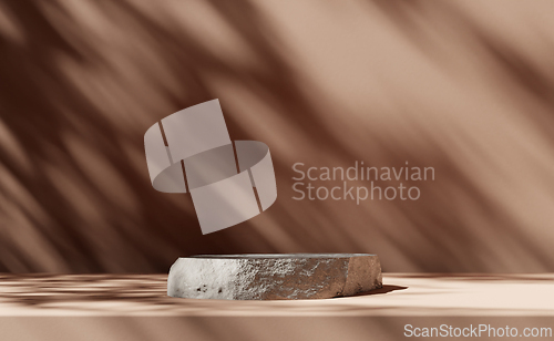 Image of Natural stone podium for beauty and spa cosmetic brand display o
