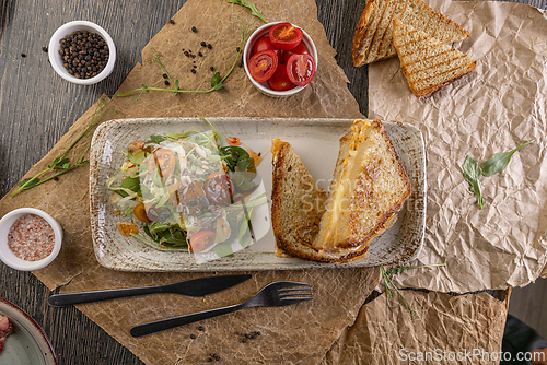 Image of Delicious grilled cheese sandwich