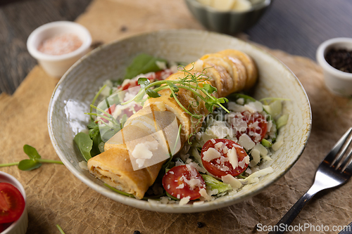 Image of Roll omelette stuffed with chesse