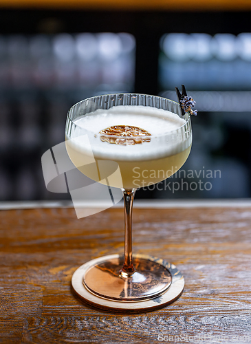 Image of Refreshing cocktail with foam