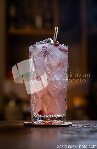 Image of Pink cranberry cocktail