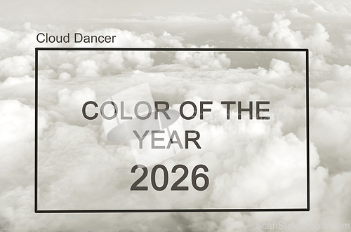 Image of Light grey cloud background, trendy color of year 2026, cloud da