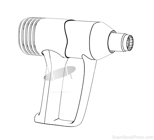 Image of Sketch of electric heat gun