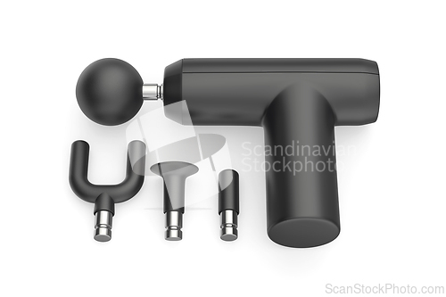 Image of Massage gun with various massage heads