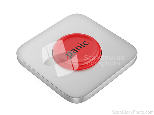 Image of Red round panic button
