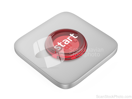 Image of Red round start button