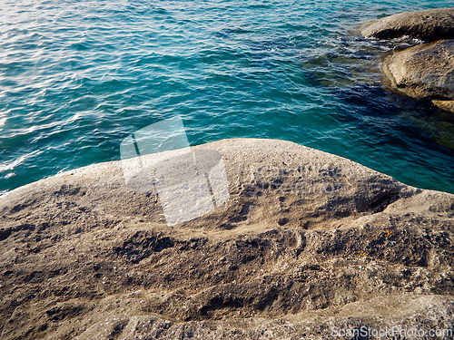 Image of Rocky shore of the Caspian Sea.