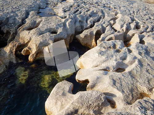Image of Rocky shore of the Caspian Sea.