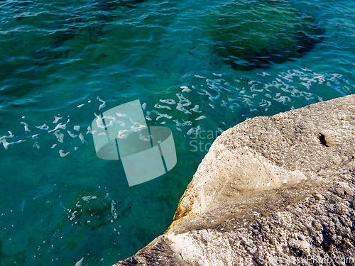 Image of Rocky shore of the Caspian Sea.