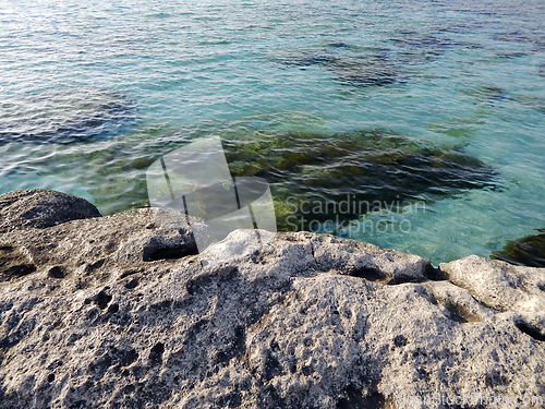 Image of Rocky shore of the Caspian Sea.