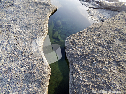 Image of Rocky shore of the Caspian Sea.