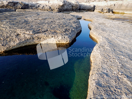 Image of Rocky shore of the Caspian Sea.