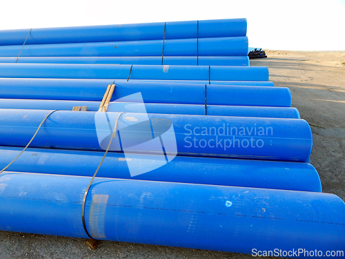 Image of Industrial polymer pipes.