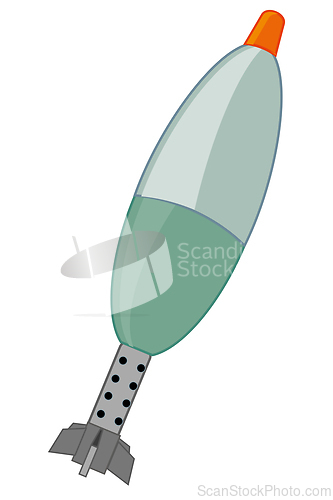 Image of Vector illustration of the amunition from weapon mortar