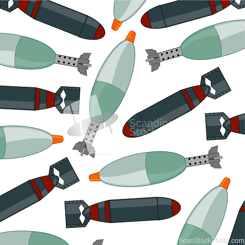Image of Ammunitions for weapon mine and bomb decorative pattern