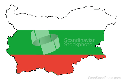 Image of Country Bulgaria in colour of the national flag