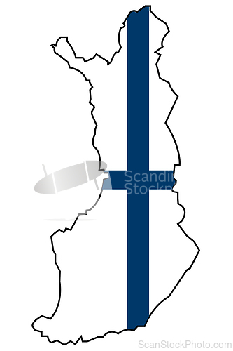 Image of State Finland in colour of the national flag