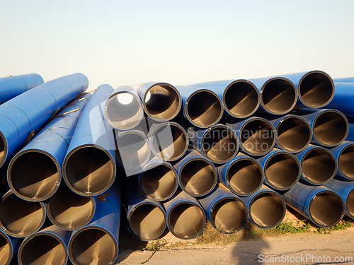 Image of Industrial polymer pipes.