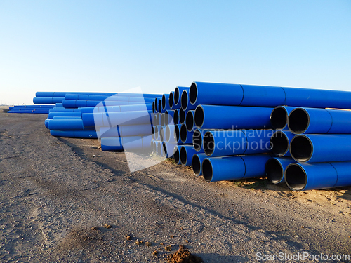 Image of Industrial polymer pipes.
