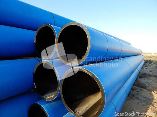 Image of Industrial polymer pipes.