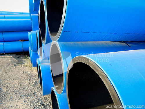 Image of Industrial polymer pipes.