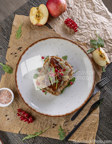 Image of Foie gras on crispy toast bread