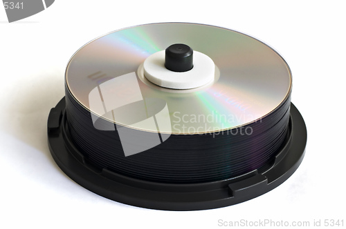 Image of Stack of DVD Recordables over a white background