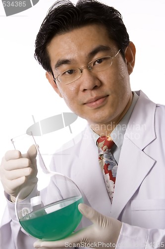 Image of Asian Doctor With Test Tube