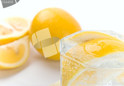 Image of soda water and lemon