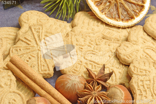Image of Spiced cookies with ingredients