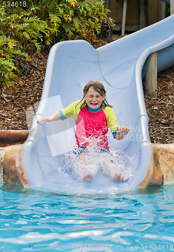 Image of coming down the slide 