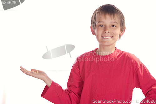 Image of boy with hand out 