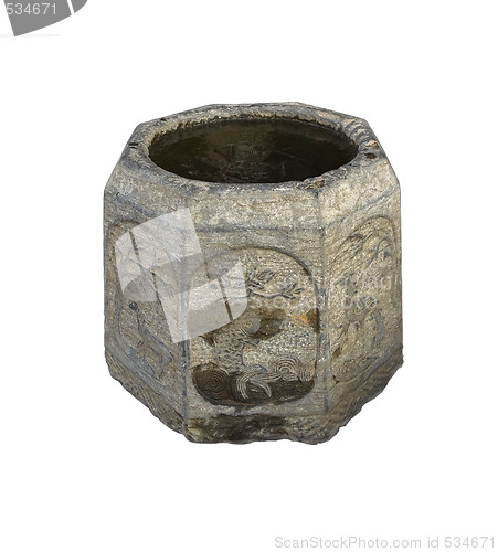 Image of ancient stone bucket