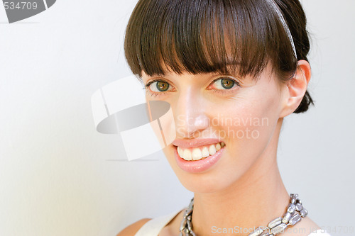 Image of Beautiful woman smiling
