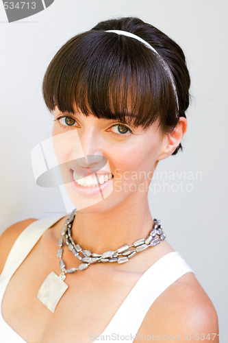 Image of Beautiful woman smiling