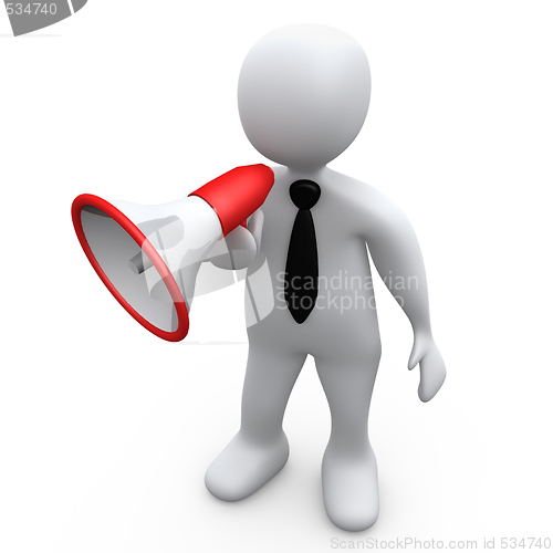 Image of Person With Megaphone