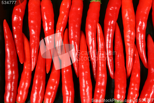 Image of Red chilli peppers.