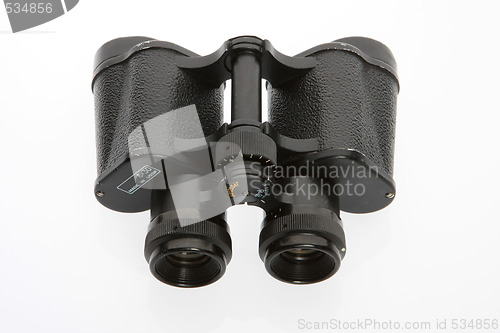 Image of binoculars on white
