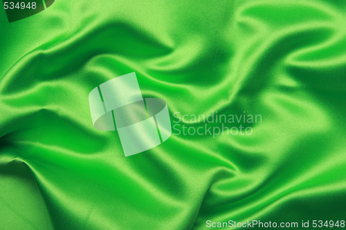 Image of green colored satin