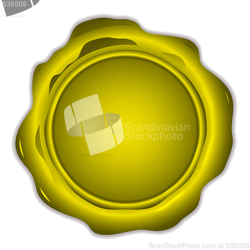 Image of gold wax seal round