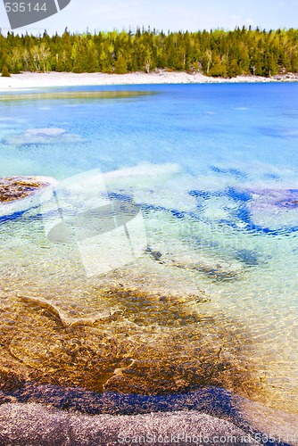 Image of Clear water at shore of Georgian Bay