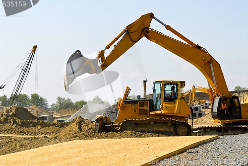 Image of Construction site machines