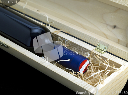 Image of Red Wine In A Crate