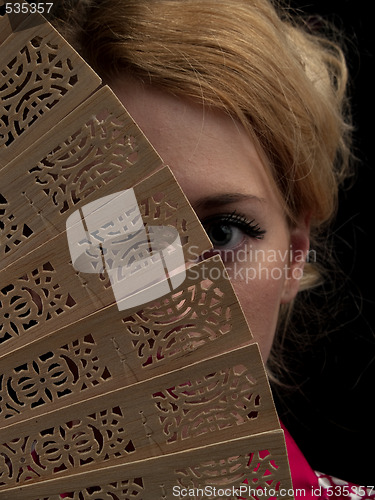 Image of Lady with fan