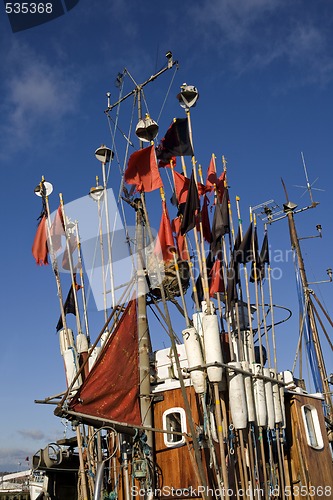 Image of Flags on the fishing boat