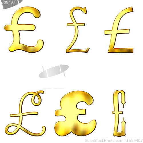 Image of Eccentric Golden Pound Symbols