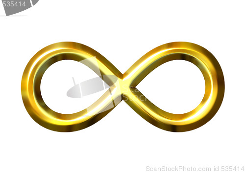 Image of 3D Golden Infinity Symbol